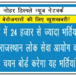 राजस्थान में 24 हजार से ज्यादा भर्तियां घोषित, राजस्थान लोक सेवा आयोग व कर्मचारी चयन बोर्ड करेगा यह भर्तियां